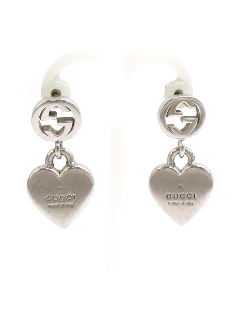 Auth Gucci Pierce Earrings Silver - #293611G16B